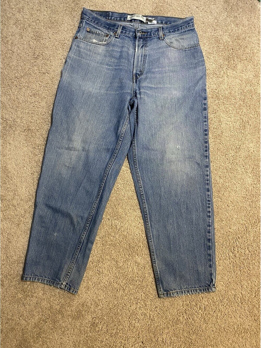 Levi's Men's Size 34x30 Comfort Fit Denim Blue Jeans - 560 Series - Workwear